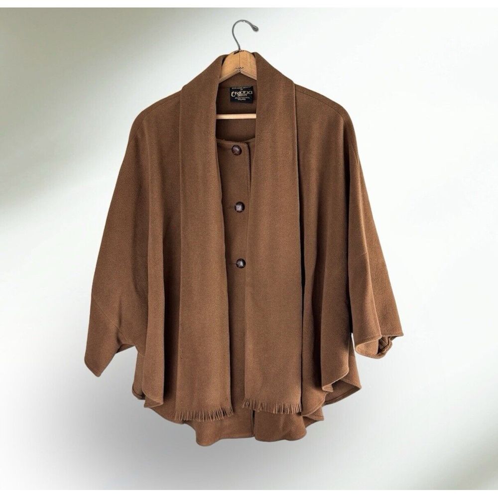 Triona Design Donegal‎ Trisha 100% Wool Cape Poncho Made In Ireland